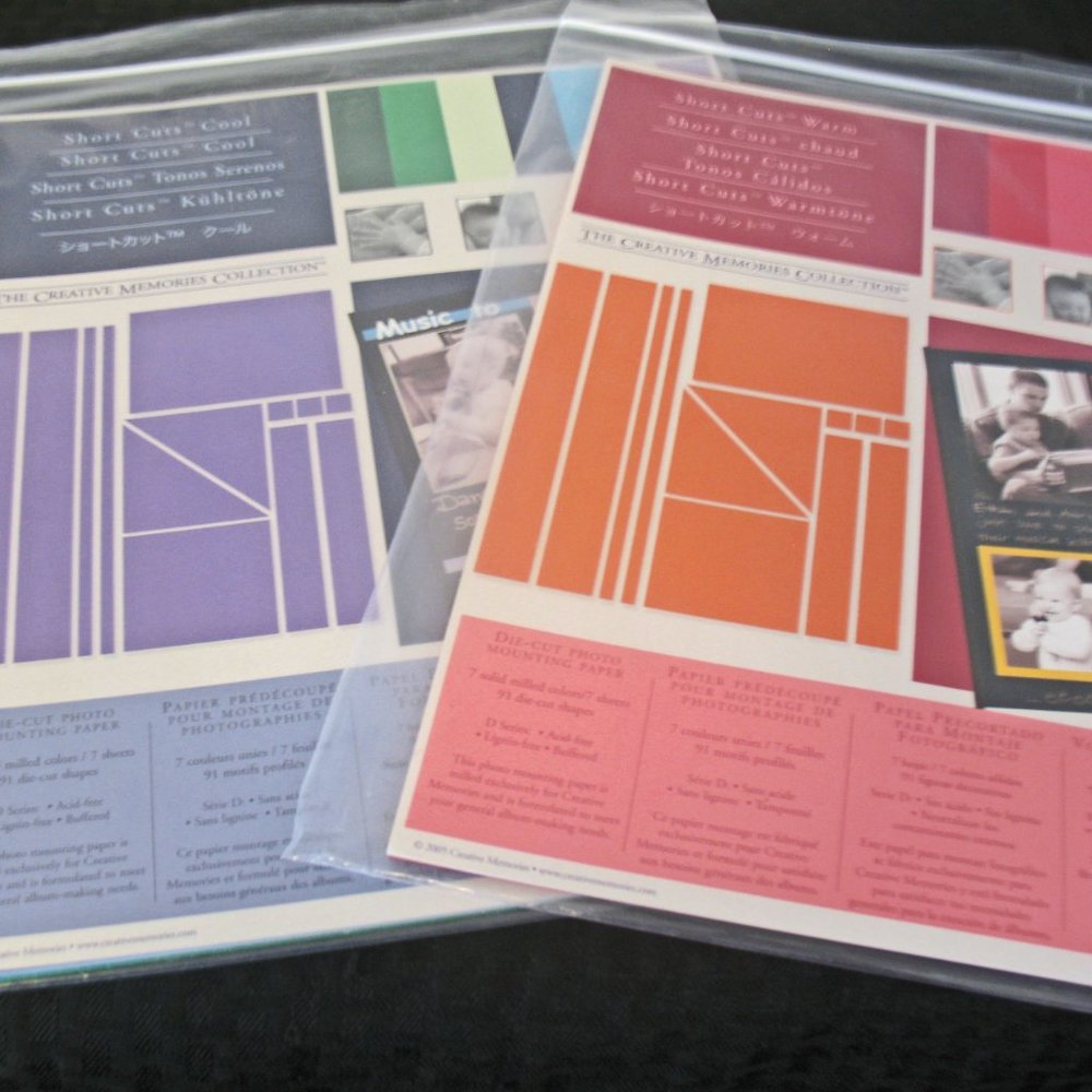 Shortcuts, Creative Memories 1Warm, 1Cool Paper Packs! - Picture 6 of 6